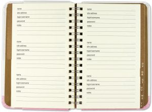 Internet Address & Password Logbook Tree Of Hearts