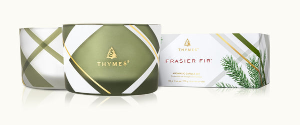Frasier Fir Plaid Candle Set