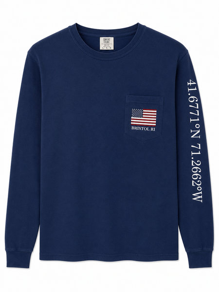 Bristol Pocket Flag Long Sleeve Shirt Assorted Colors