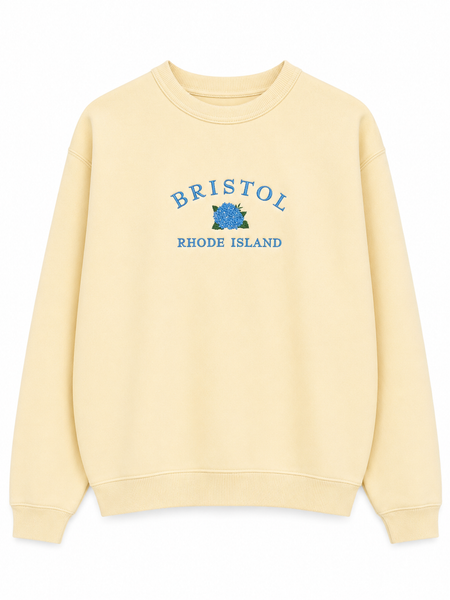 Bristol Embroidered Hydrangea Soft Crewneck Asst. Colors