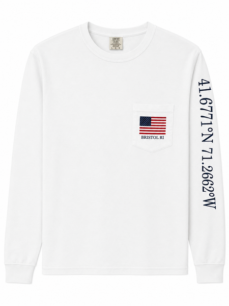 Bristol Pocket Flag Long Sleeve Shirt Assorted Colors