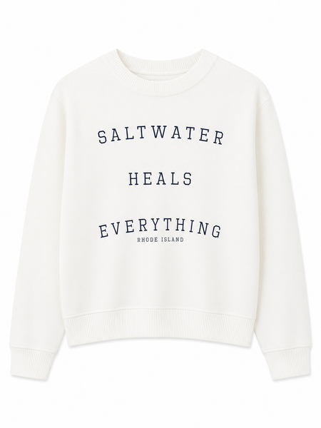 Saltwater Heals Everything Rhode Island Crewneck Assorted Colors