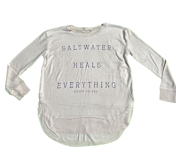 Saltwater Heals Everything Rhode Island Crewneck Assorted Colors
