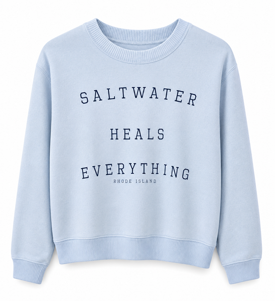 Saltwater Heals Everything Rhode Island Crewneck Assorted Colors