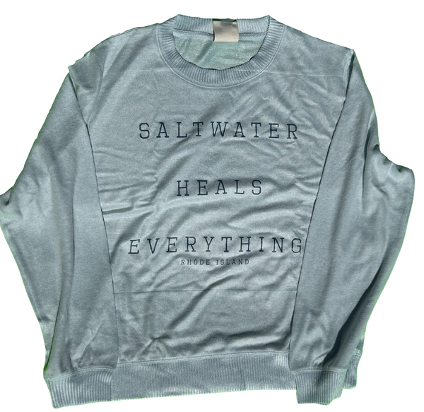 Saltwater Heals Everything Rhode Island Crewneck Assorted Colors