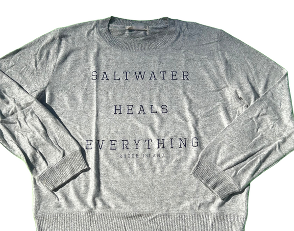 Saltwater Heals Everything Rhode Island Crewneck Assorted Colors