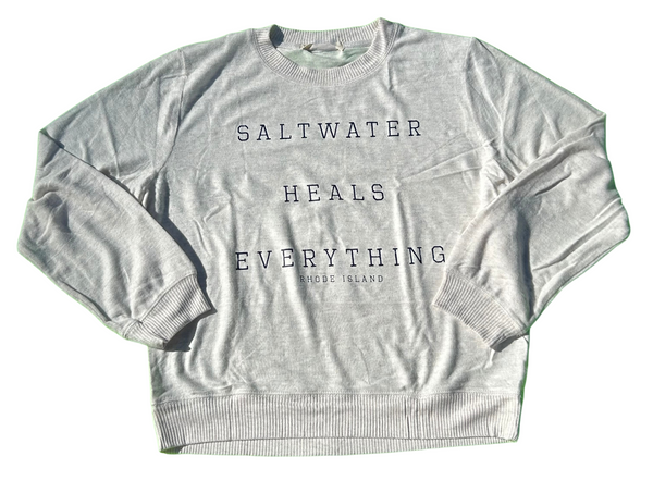 Saltwater Heals Everything Rhode Island Crewneck Assorted Colors