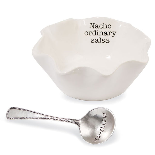 "Nacho ordinary salsa" dip cup set