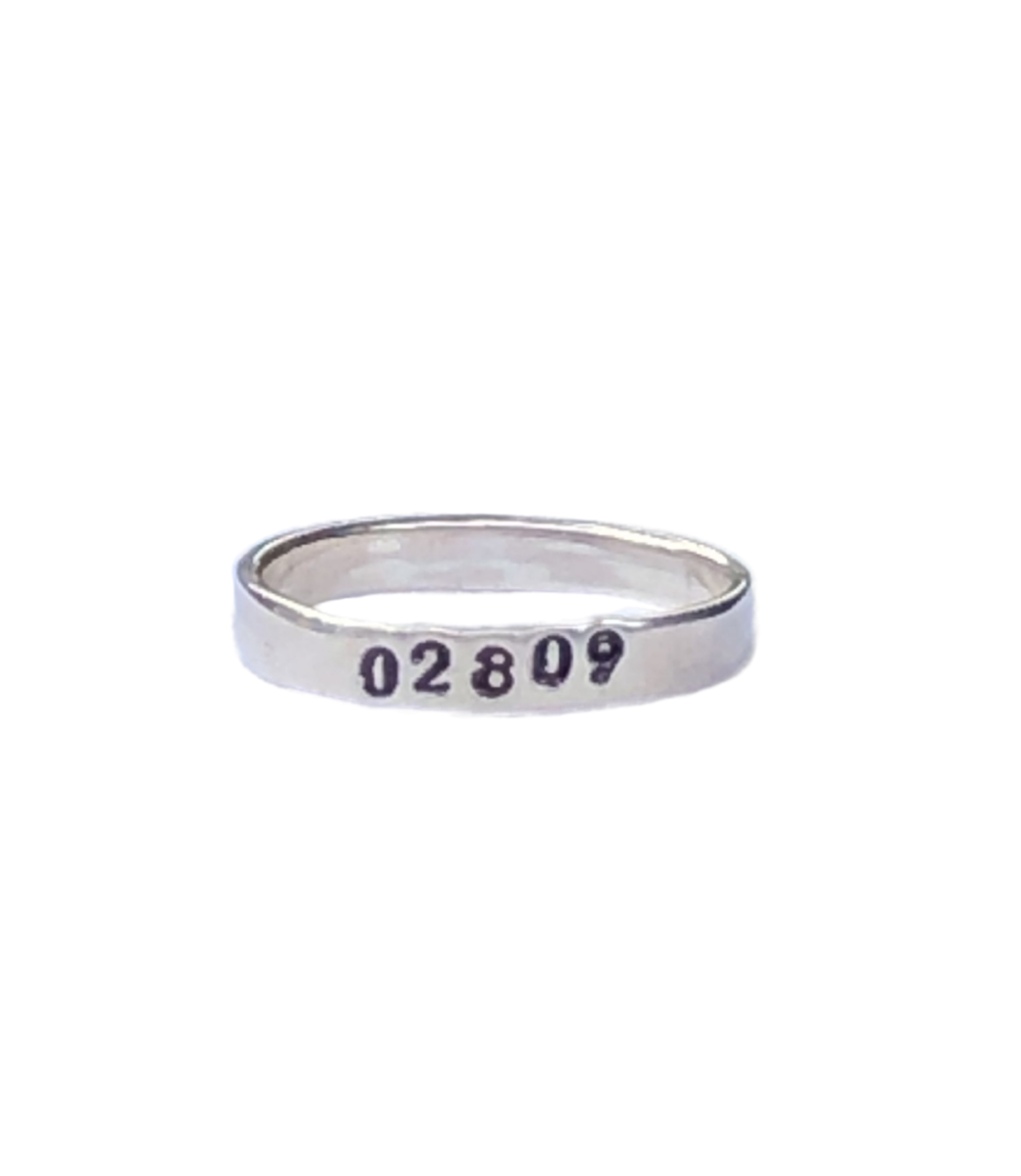 Bristol Zip Code "02809" Ring *AVAILABLE IN STORE ONLY*