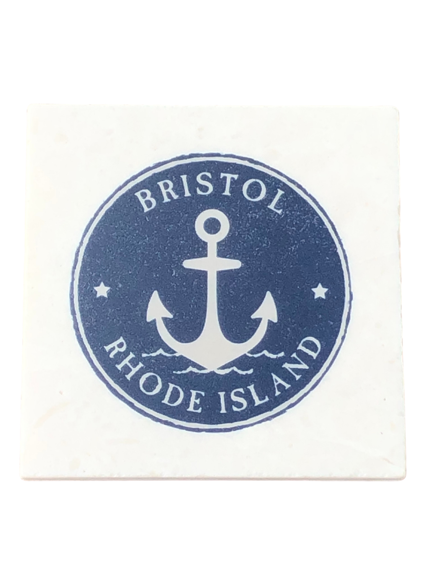 Bristol Rhode Island Anchor Marble Coaster