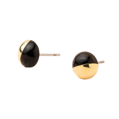 Black Spinel - Stone of Purification Stud Earrings