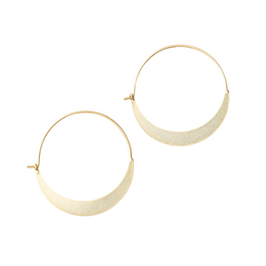 Crescent Hoop Gold Vermeil Earrings