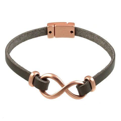 Rose Gold & Dark Grey Infinity Magnetic Bracelet