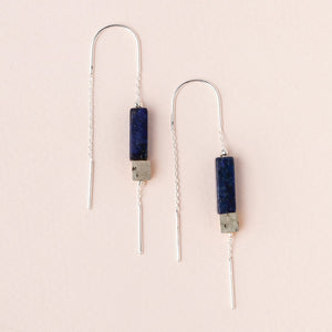 Rectangle Stone Earring - Lapis Stone of Truth