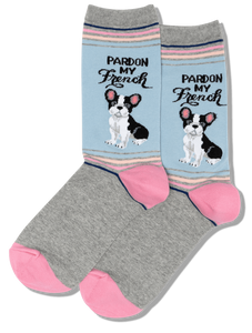 Women's Pardon My French Crew Socks