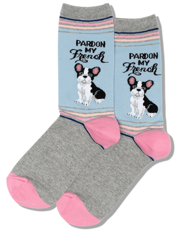 Women's Pardon My French Crew Socks