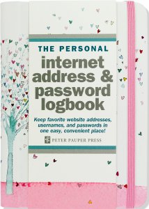 Internet Address & Password Logbook Tree Of Hearts